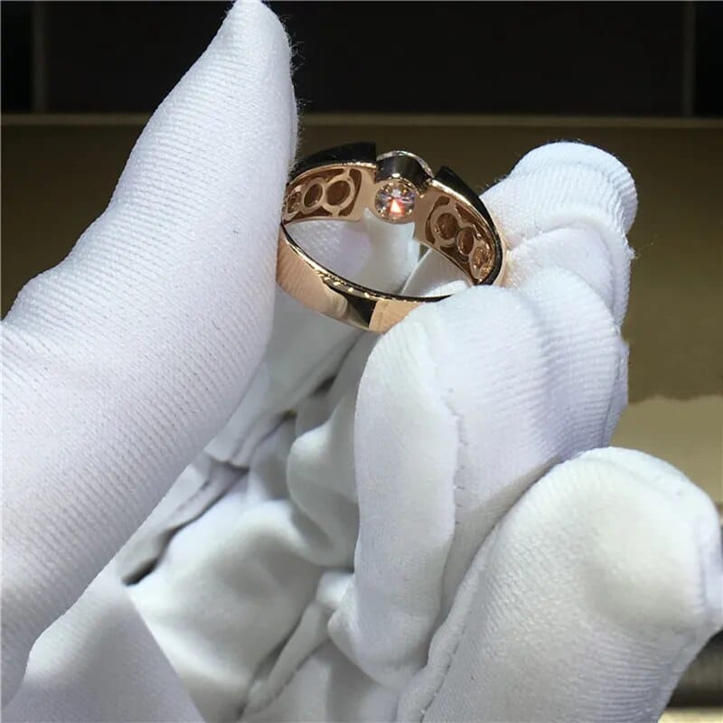 1 2 3 קראט 100% 18K 750Au זהב Moissanite יהלומי גברים טבעת D צבע VVS1 מסיבת חתונת אירוסין יום נישואים טבעת