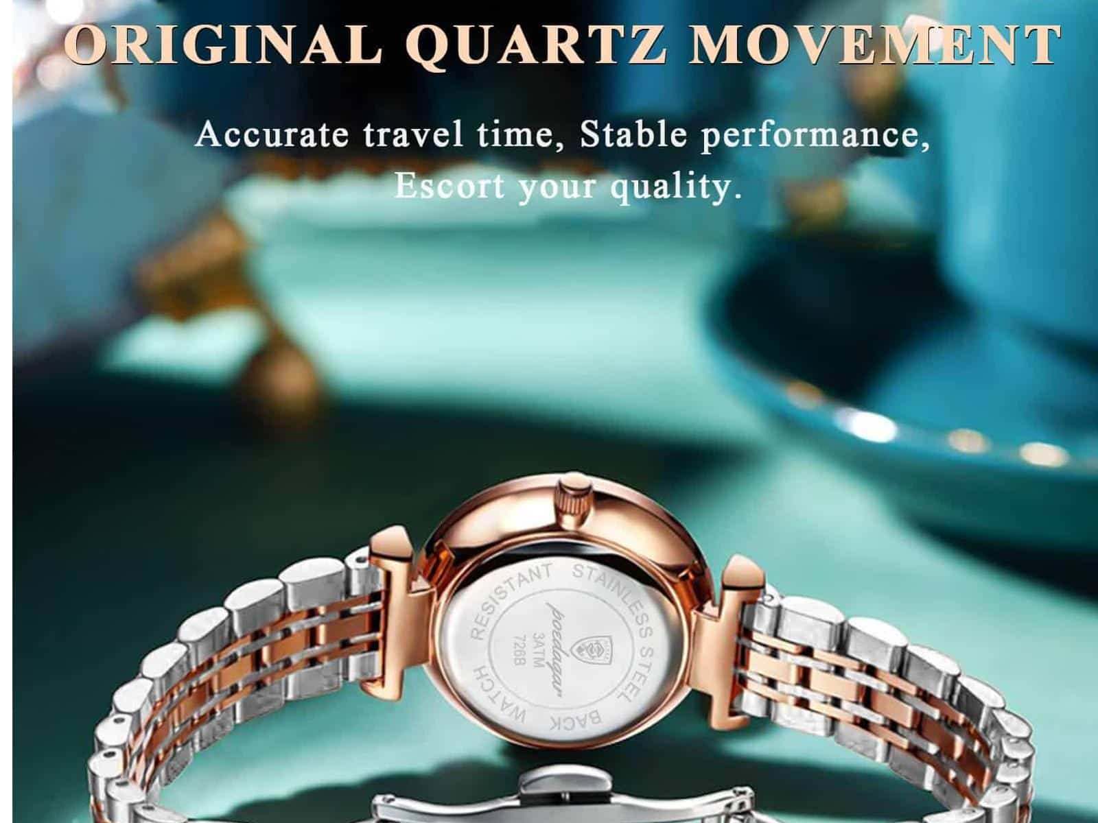 POEDAGAR יוקרה שעון עבור אישה באיכות גבוהה יהלומי גבירותיי קוורץ שעון עמיד למים תאריך נירוסטה נשים שעונים reloj + תיבה