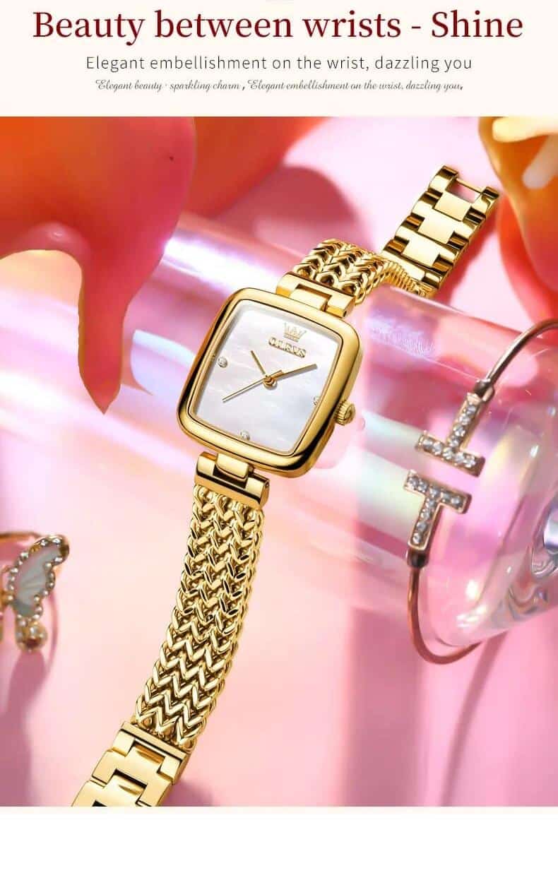 OLEVS יוקרה מותגי נשים של שעונים מגמה עמיד למים פשוט אווירה נירוסטה קוורץ שעון יד מקורי הסמכה