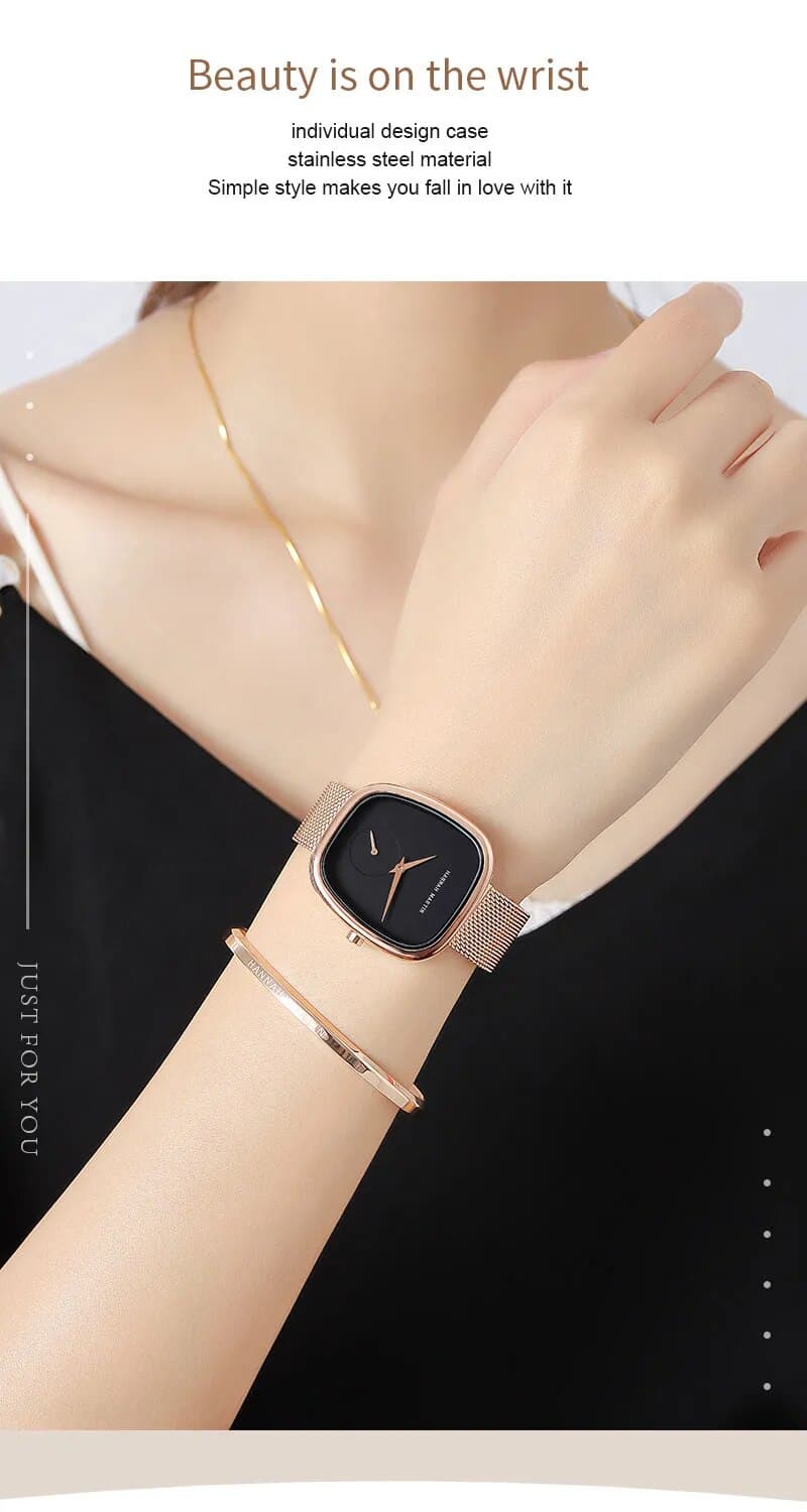 2023 חדש הגעה Tonneau עיצוב אופנה מקרית שעוני יד צמיד פשוט אלגנטי גבירותיי משלוח חינם קוורץ שעונים לנשים