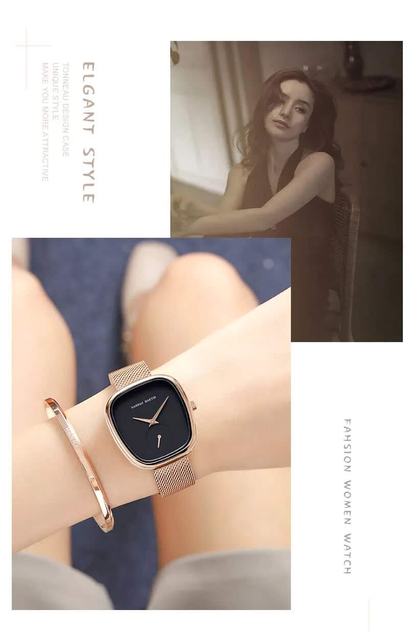 2023 חדש הגעה Tonneau עיצוב אופנה מקרית שעוני יד צמיד פשוט אלגנטי גבירותיי משלוח חינם קוורץ שעונים לנשים