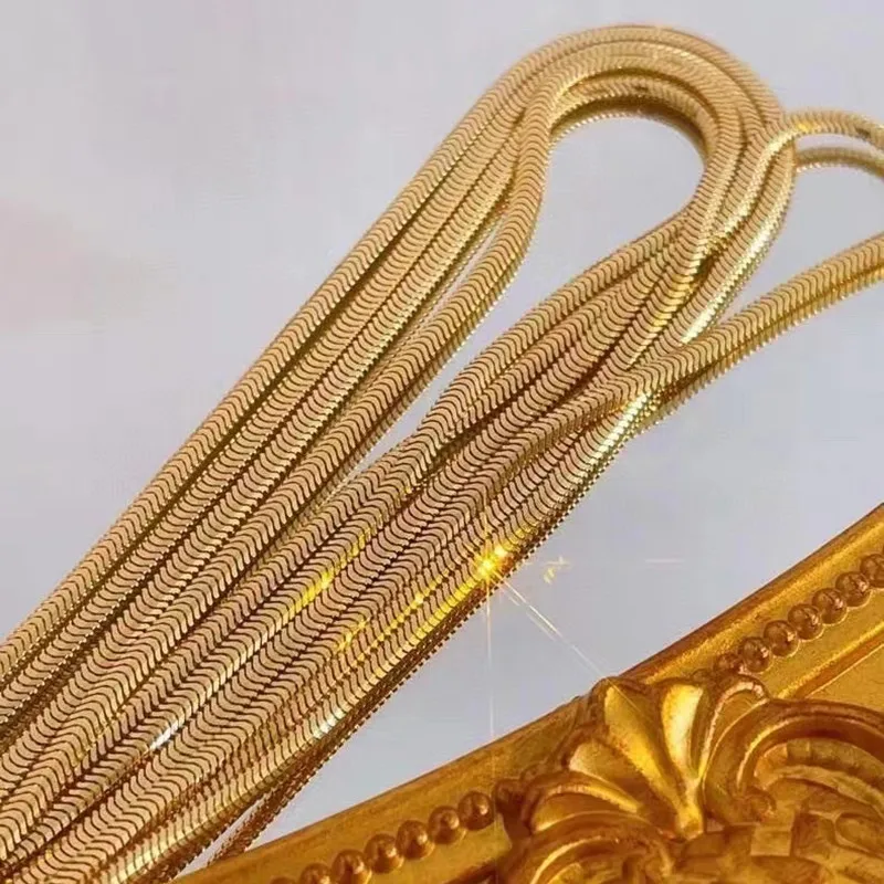 שרשרת/צמיד נחש זהב 18K מוצק AU750