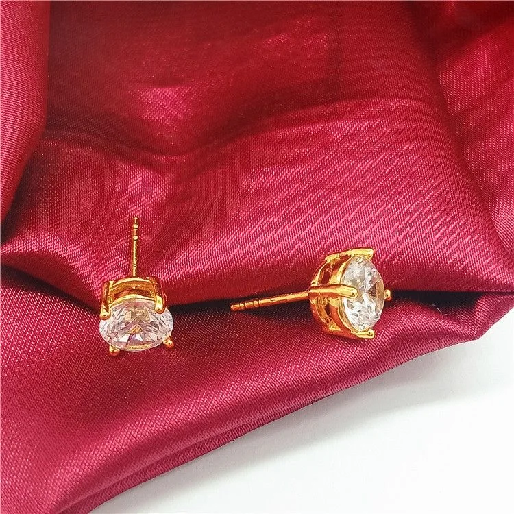 עגילי יהלומים מקוריים, זהב מויסאניט עגילי יהלומים אמיתיים 18 קראט מתנה משובחת לאישה