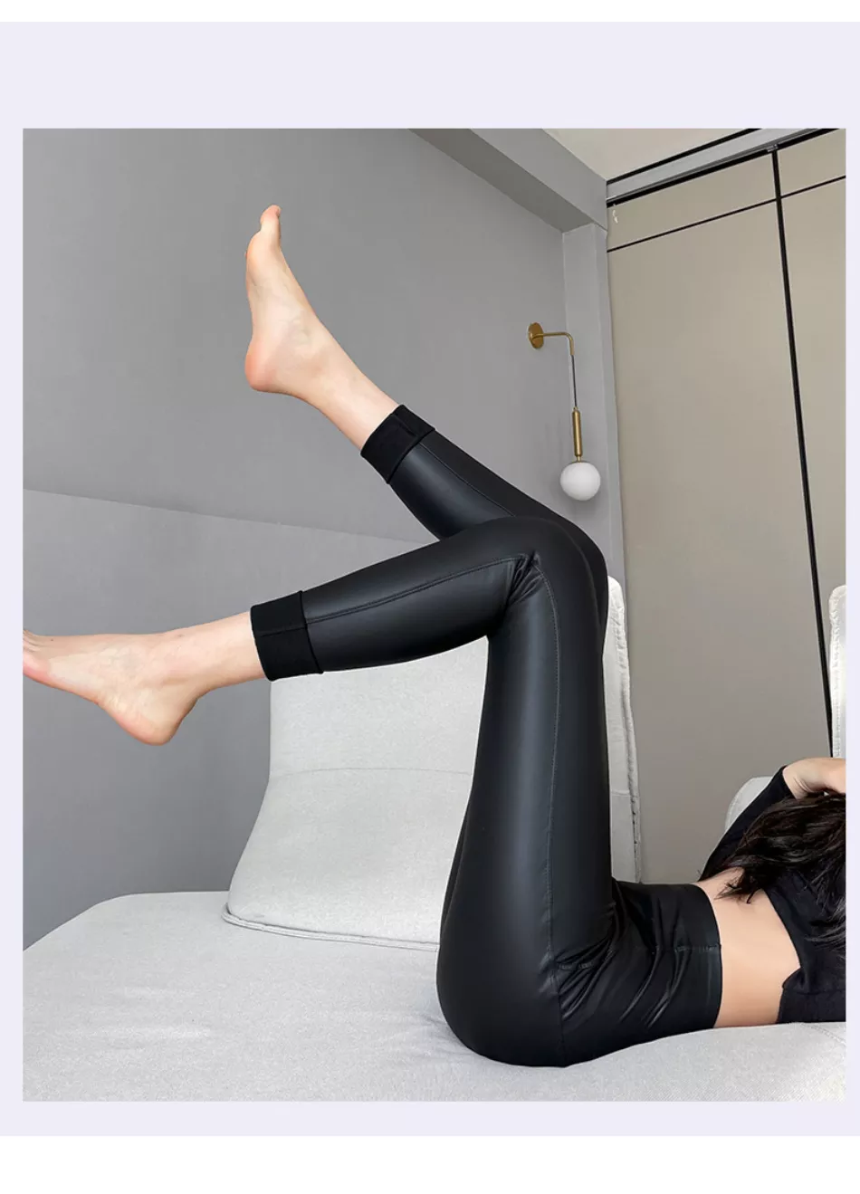 סקסי הרזיה עור מפוצל חותלות נשים חורף סתיו שחור גבוה מותן גרביונים למתוח רך דק צמר חותלות לנשים מכנסיים