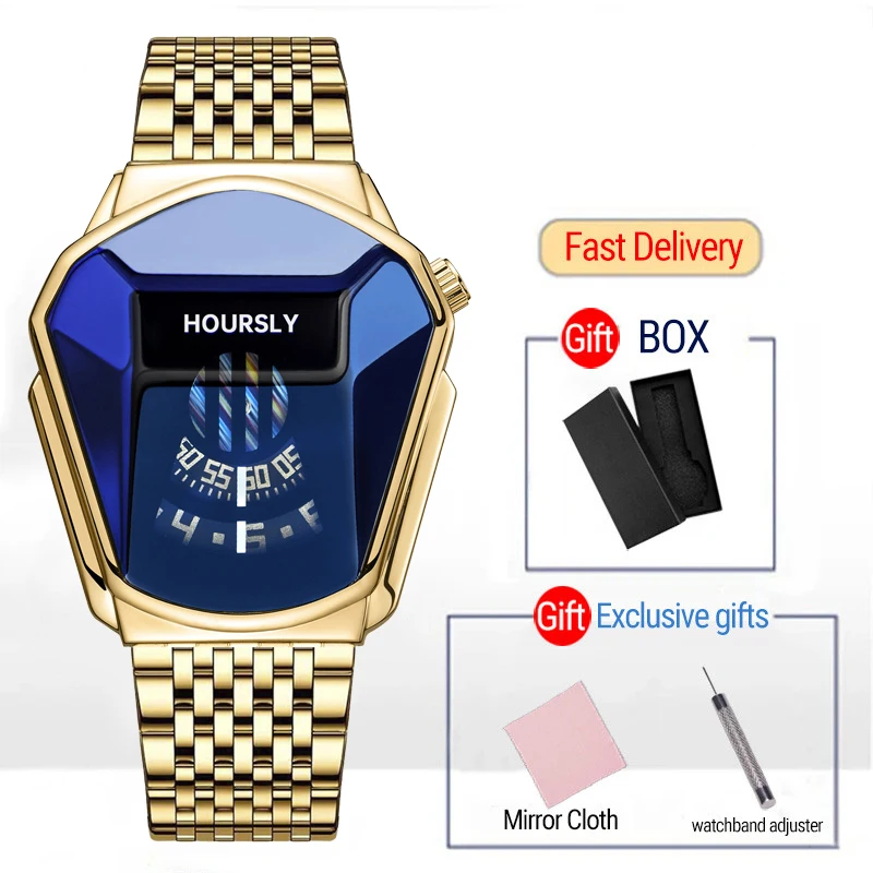 gold blue box